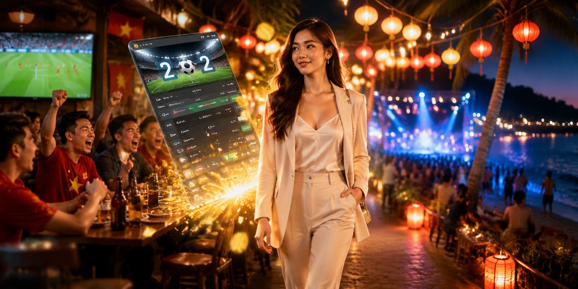 Người hâm mộ thể thao tại Phú Quốc theo dõi kèo cá cược và đặt cược trực tuyến vào buổi tối